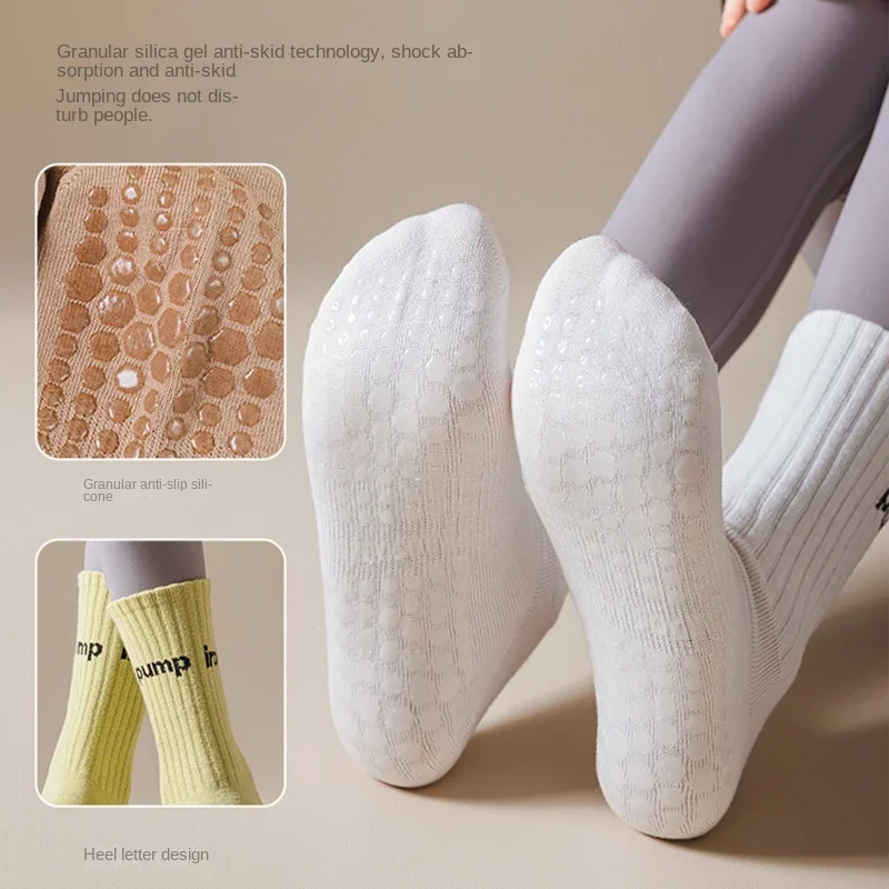 Women Mid Tube Yoga Socks Anti - مراجعة Yoga Dance & Fitness Center Llc وسعره