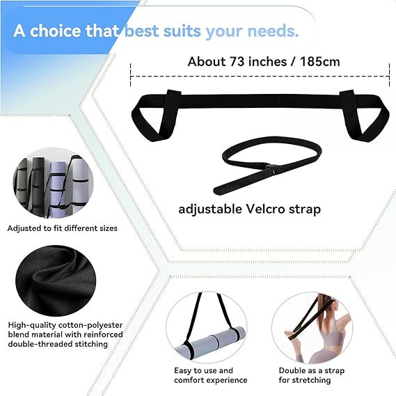 Adjustable Yoga Mat Strap Carr - مراجعة Thick Yoga Mat وسعره