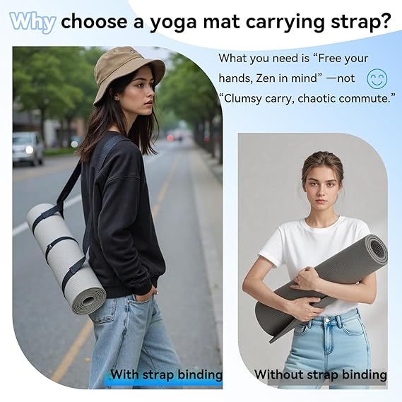 Adjustable Yoga Mat Strap Carr - مراجعة Thick Yoga Mat وسعره