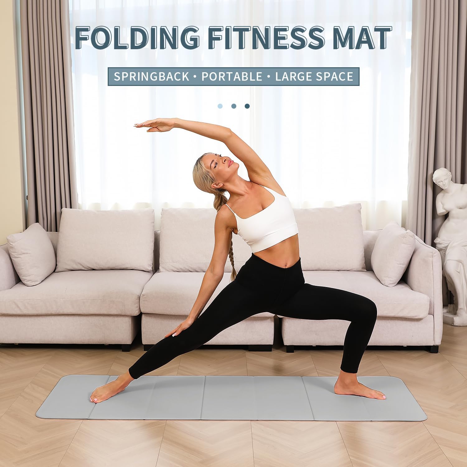 Foldable Yoga Mat 10mm Extra T - مراجعة Thick Yoga Mat وسعره