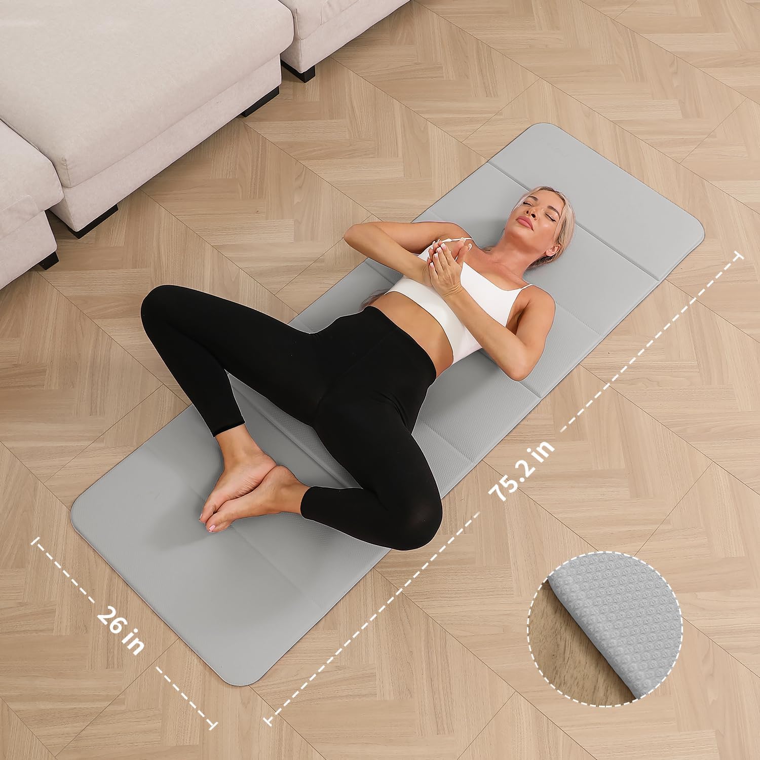 Foldable Yoga Mat 10mm Extra T - مراجعة Thick Yoga Mat وسعره