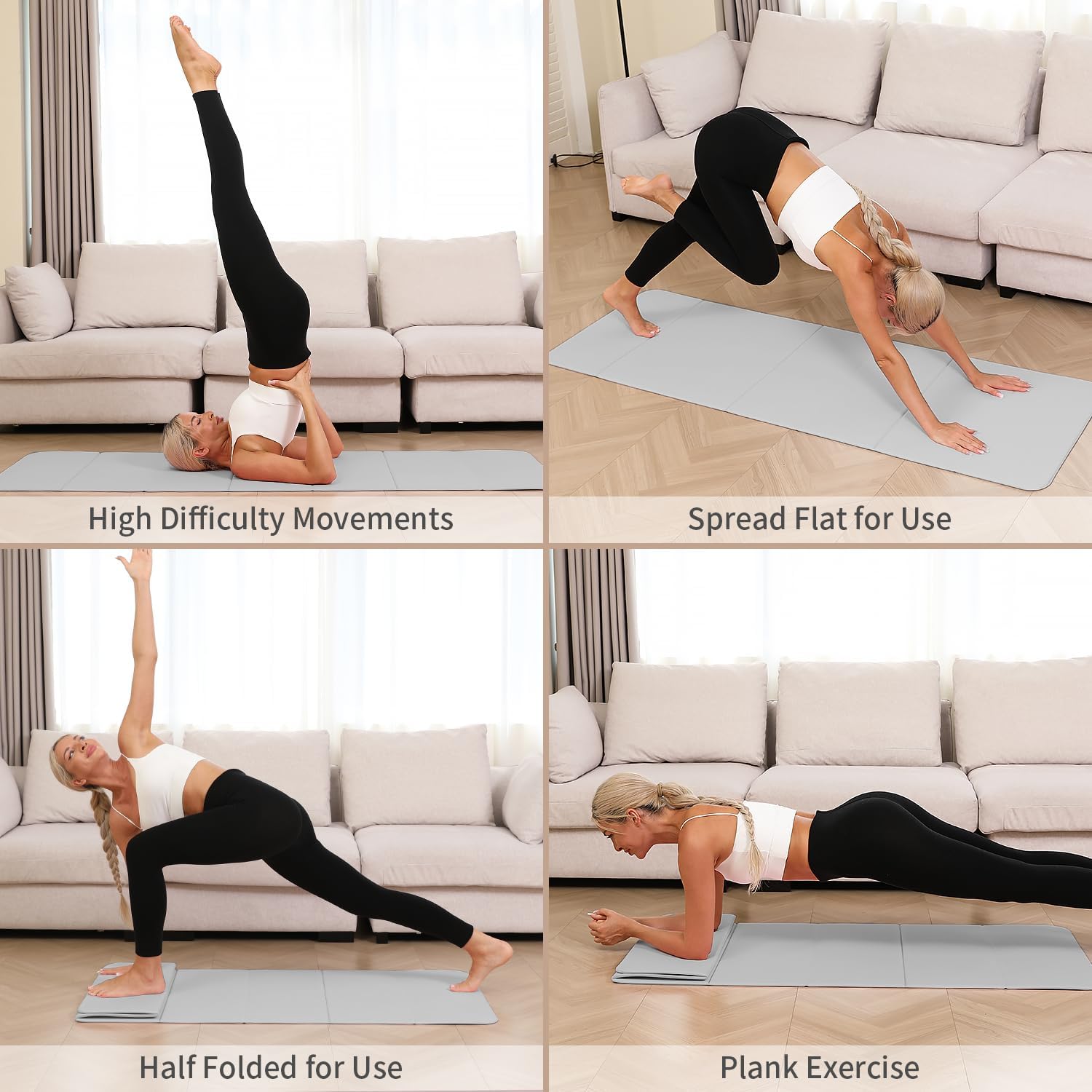 Foldable Yoga Mat 10mm Extra T - مراجعة Thick Yoga Mat وسعره