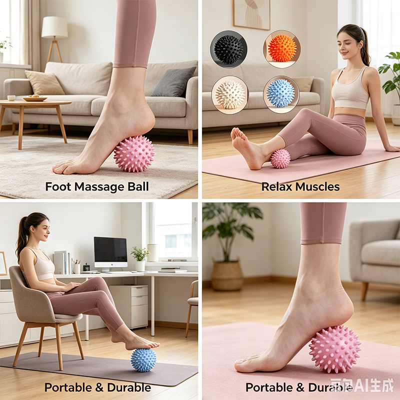 Foot Massage Ball With Spikes  - مراجعة Shoulder Massage Ball وسعره