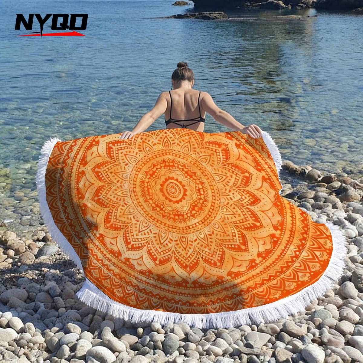 Mandala Round Beach Towels Sum - مراجعة Thick Yoga Mat وسعره