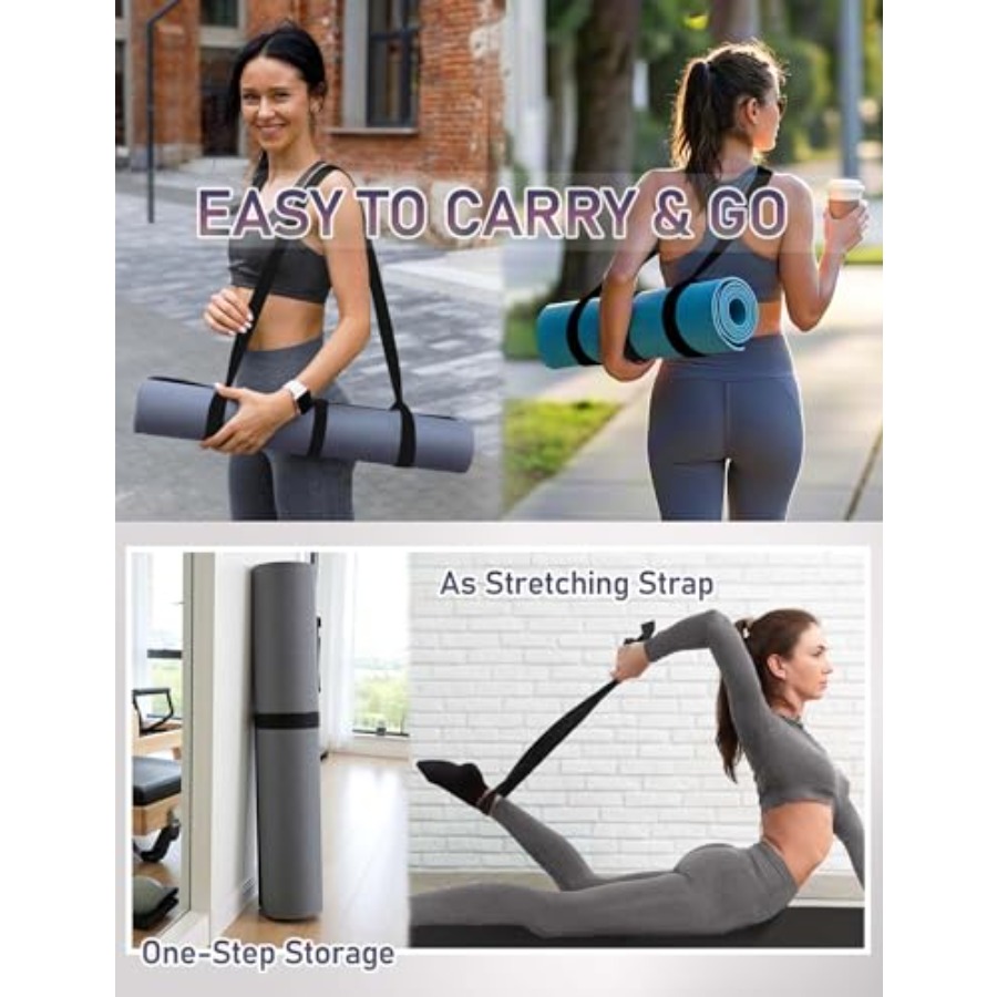 Yoga Mat Carrier Strap - Adjus - مراجعة Thick Yoga Mat وسعره