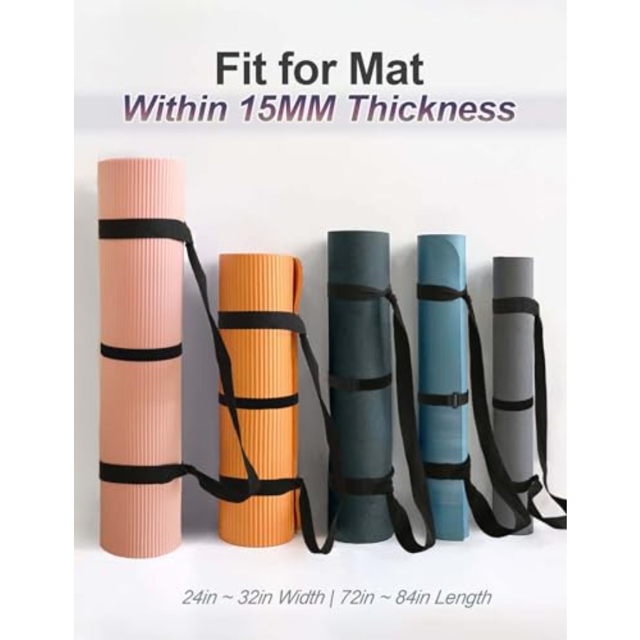 Yoga Mat Carrier Strap - Adjus - مراجعة Thick Yoga Mat وسعره
