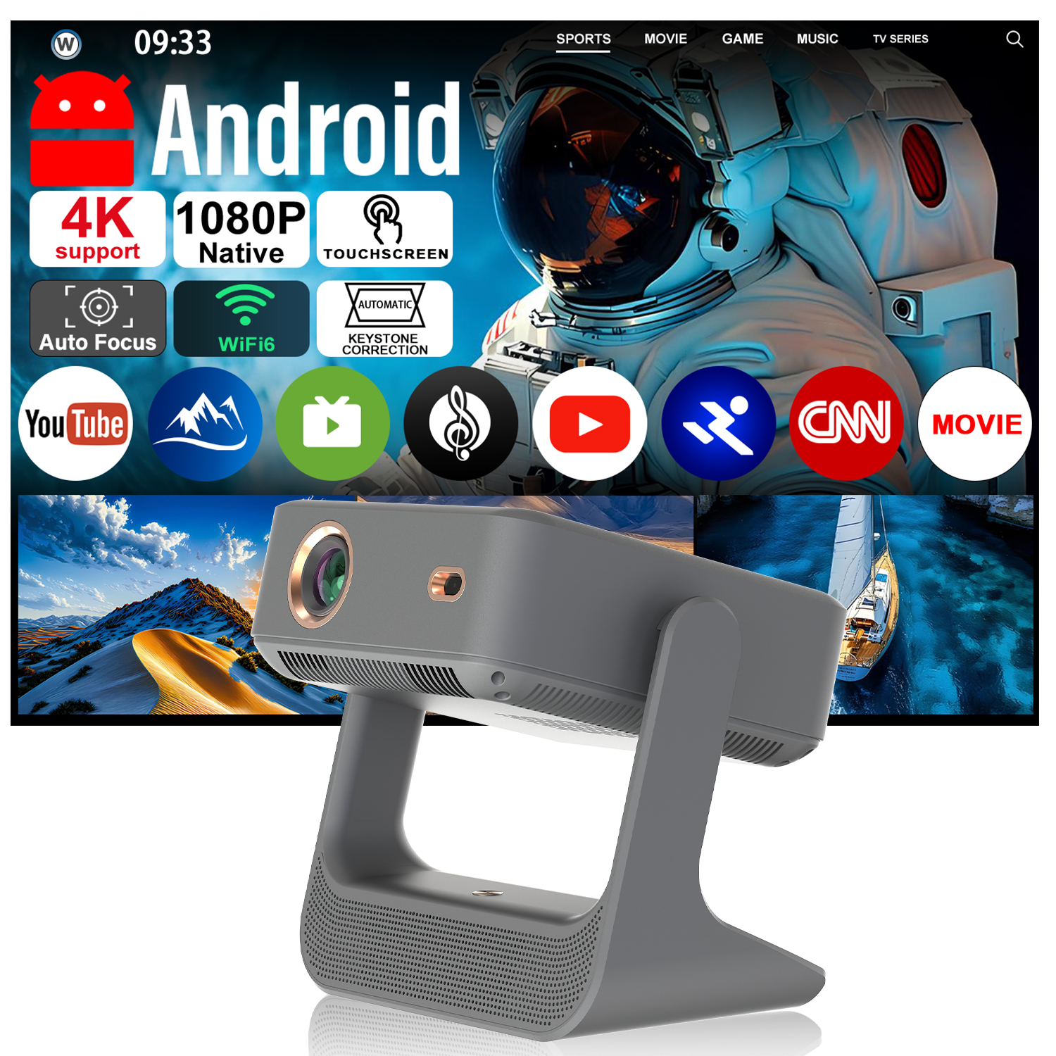 3-in-1 Tablet Projector Speake - مراجعة Yoga Fitness Video وسعره