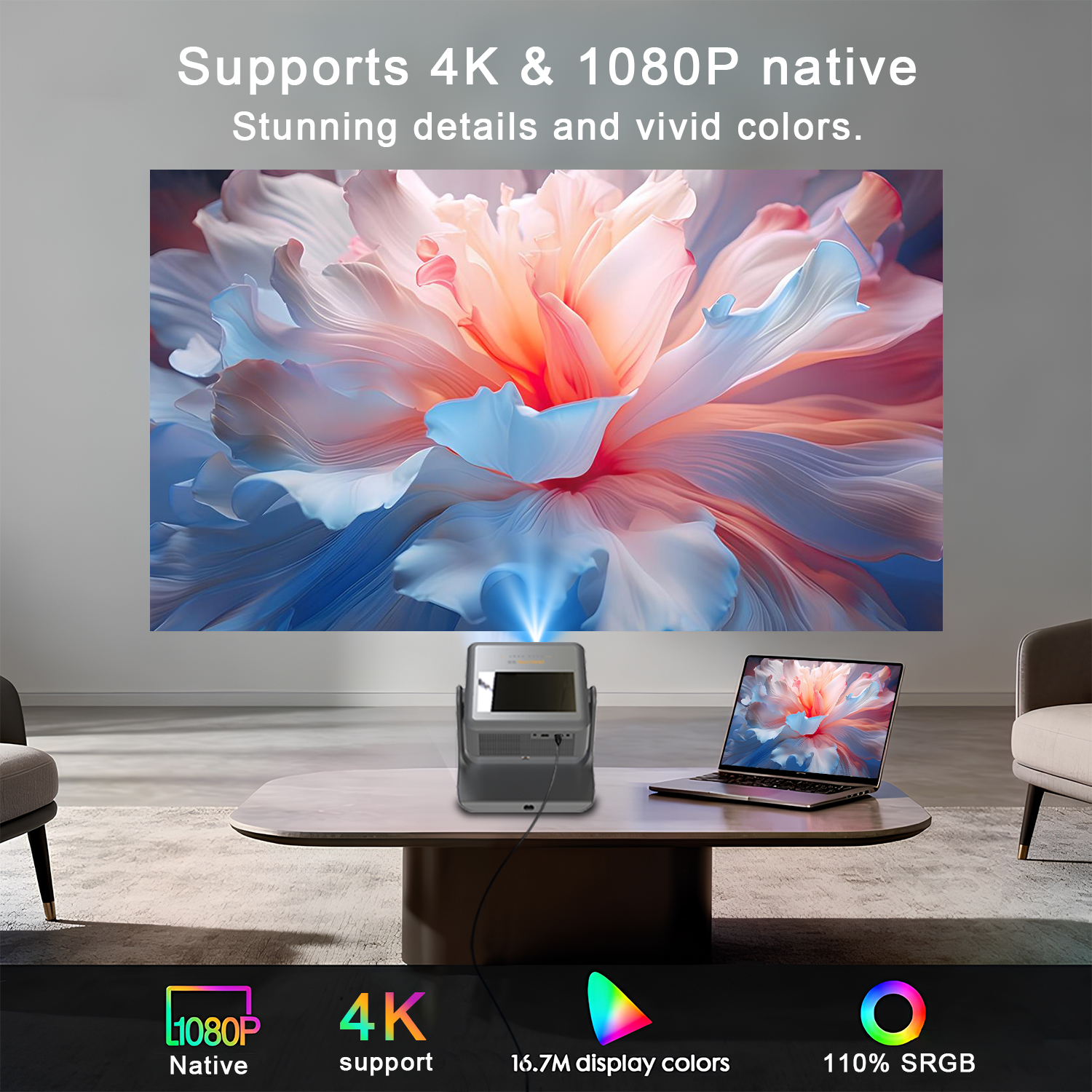 3-in-1 Tablet Projector Speake - مراجعة Yoga Fitness Video وسعره