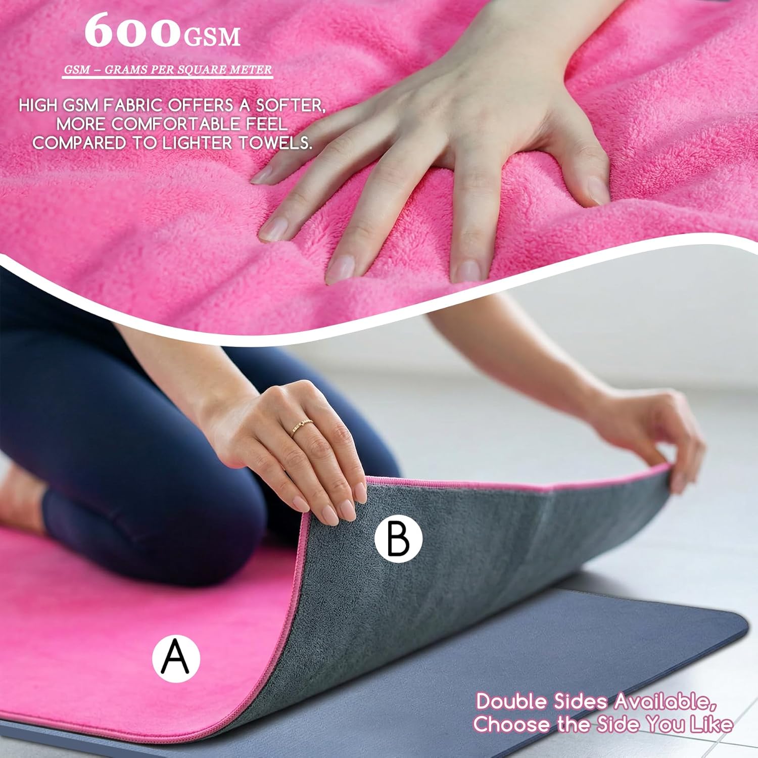 Yoga Mat Towel, Extra Thick 60 - مراجعة Thick Yoga Mat وسعره