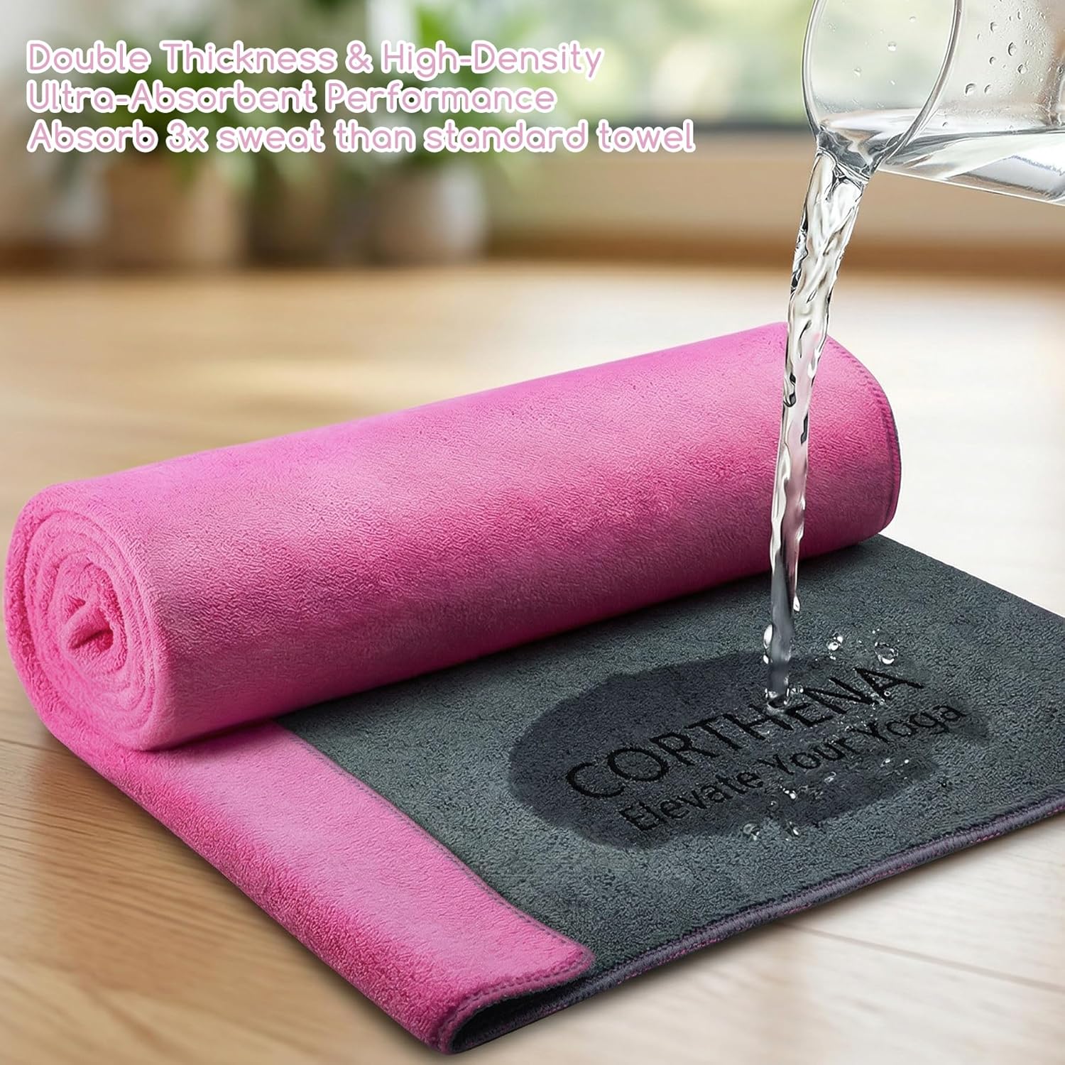 Yoga Mat Towel, Extra Thick 60 - مراجعة Thick Yoga Mat وسعره