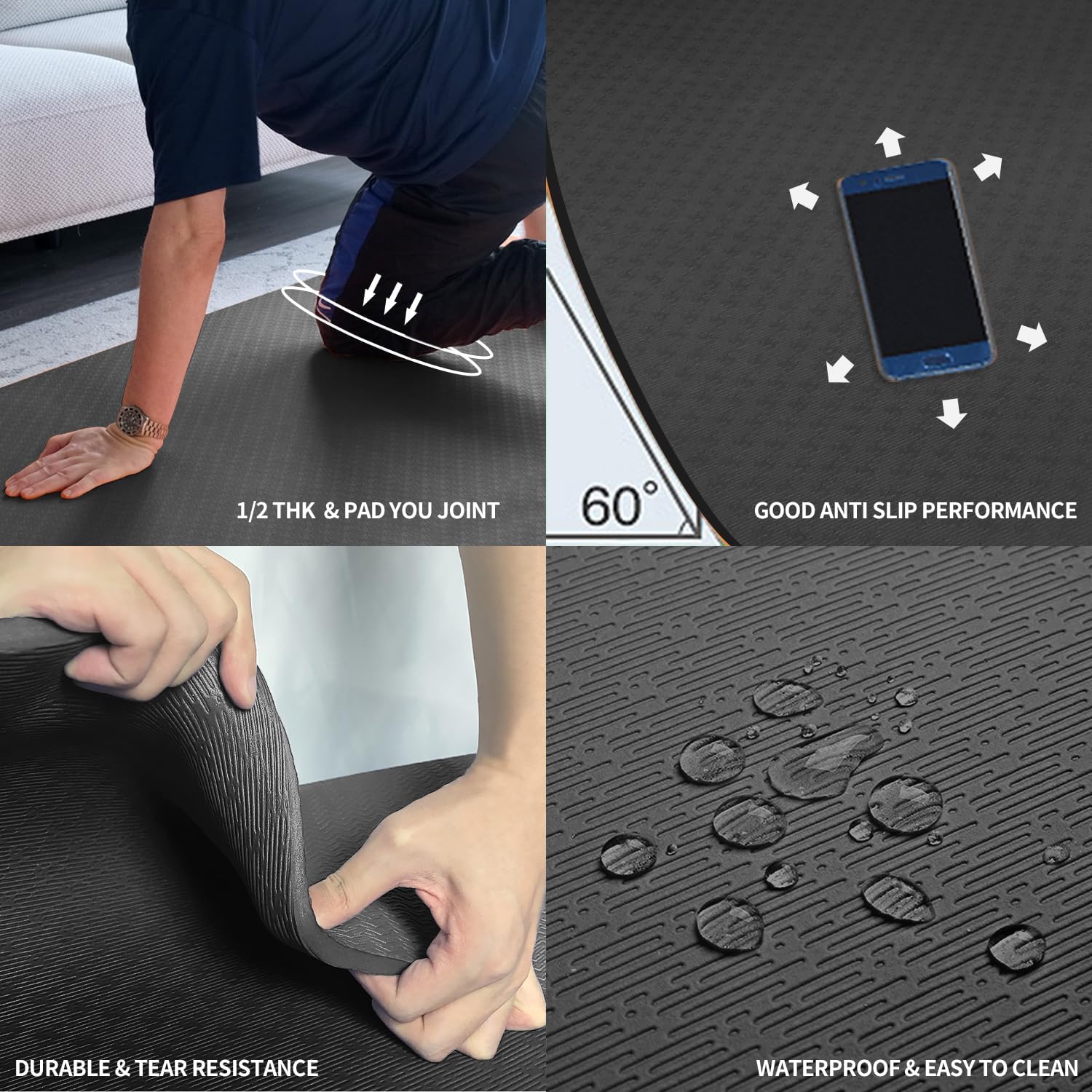 Extra Thick TPE Yoga Mat 6'x4' - مراجعة Thick Yoga Mat وسعره