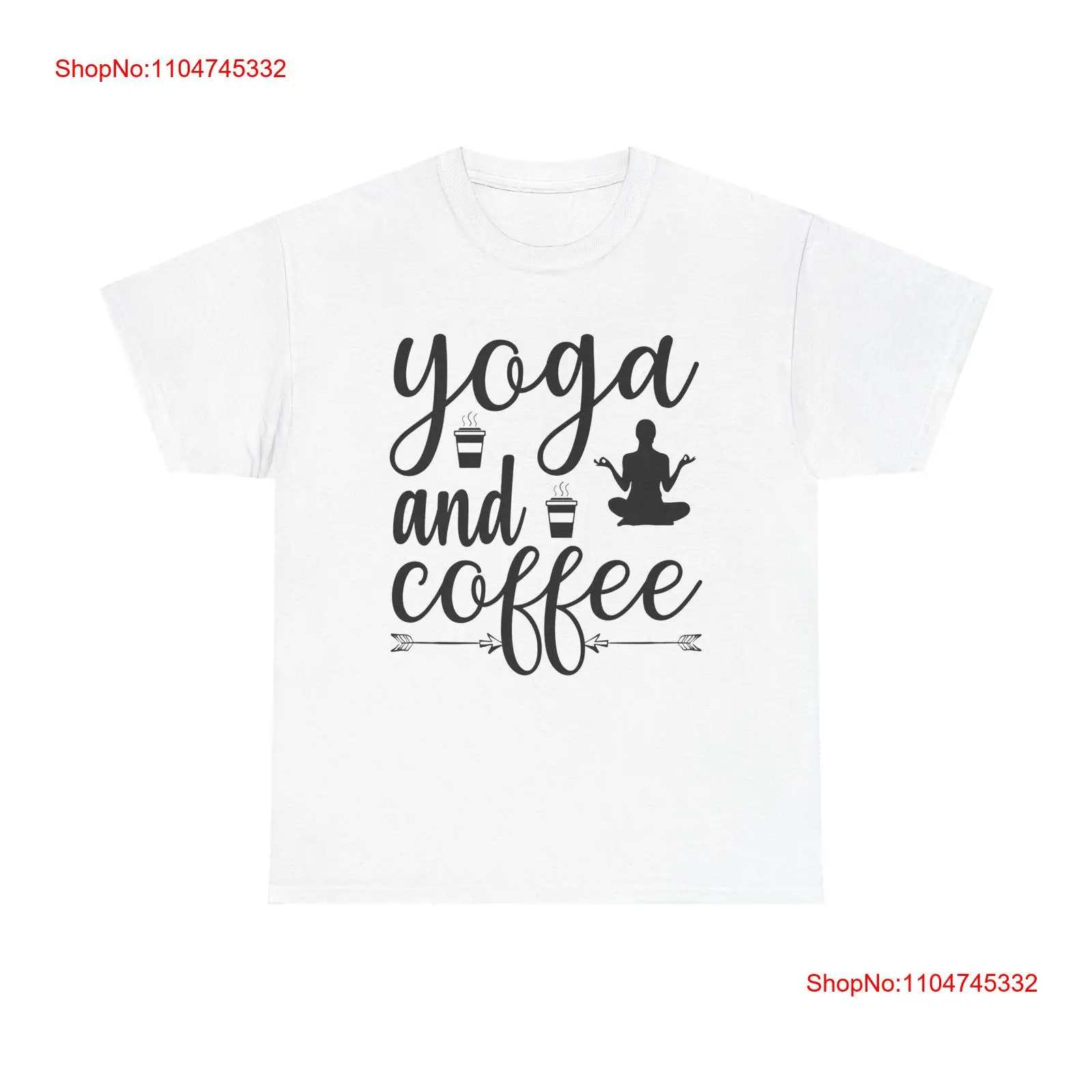 Yoga and Coffee T Shirt zen me - مراجعة Yoga Fitness Quotes وسعره