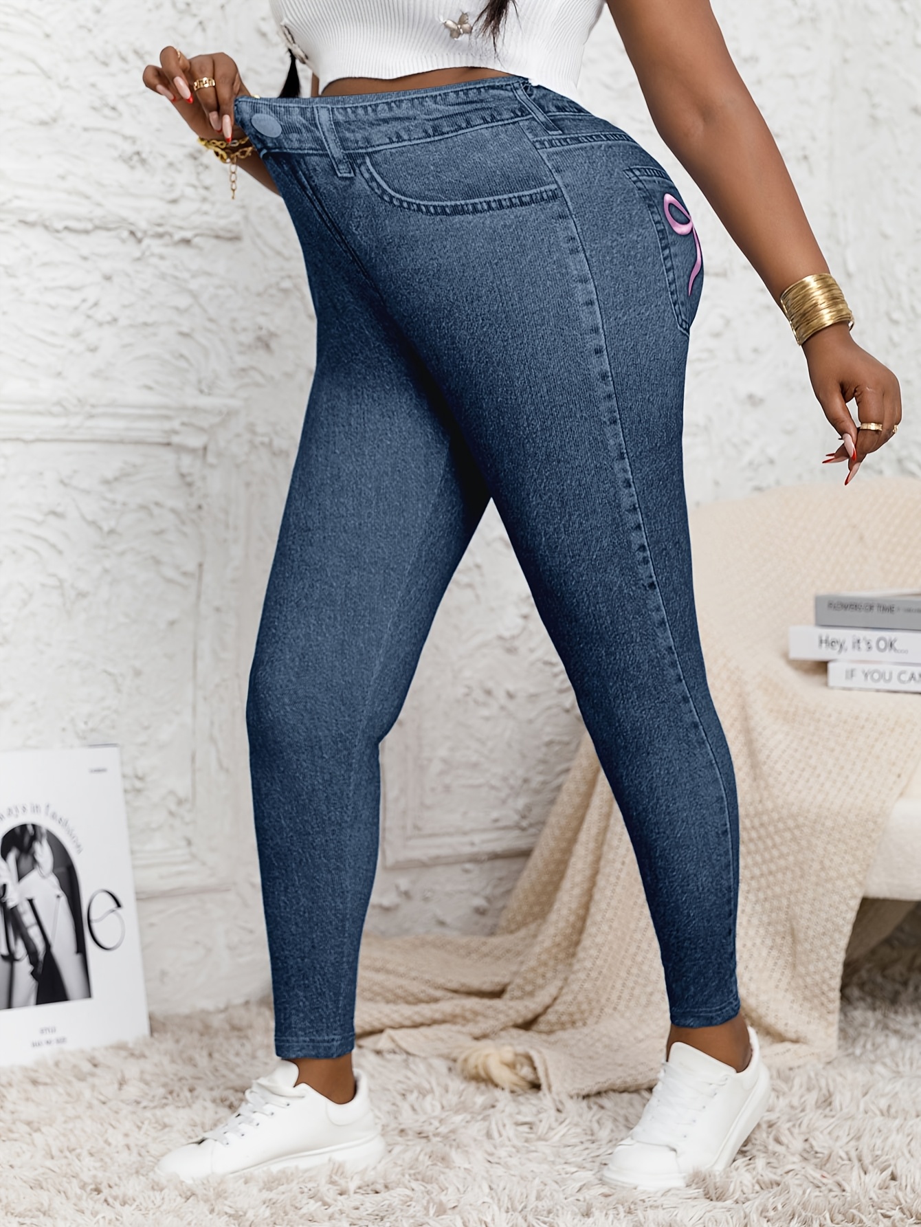 Plus Size Women's Stretch Deni - مراجعة Ankle Weights وسعره