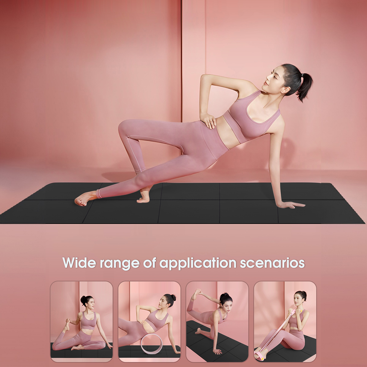 Foldable Yoga Mat Black Eco Fr - مراجعة Thick Yoga Mat وسعره