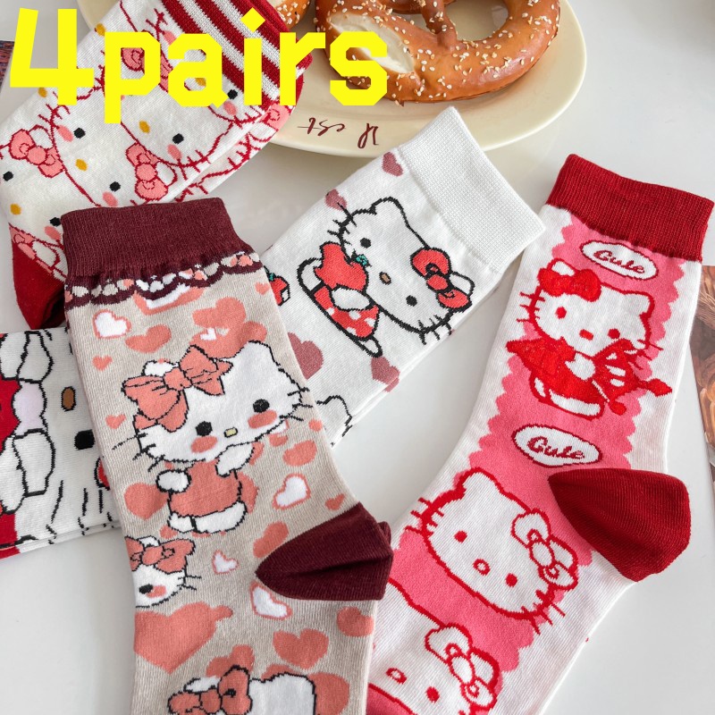 4 pairsof HelloKitty anti slip - مراجعة Yoga Fitness First وسعره