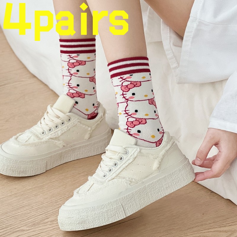 4 pairsof HelloKitty anti slip - مراجعة Yoga Fitness First وسعره