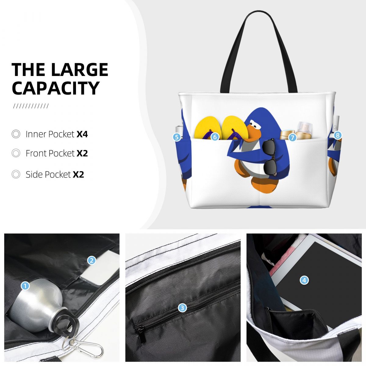 Club Penguin BOI Beach Tote Ba - مراجعة Yoga Fitness Club وسعره