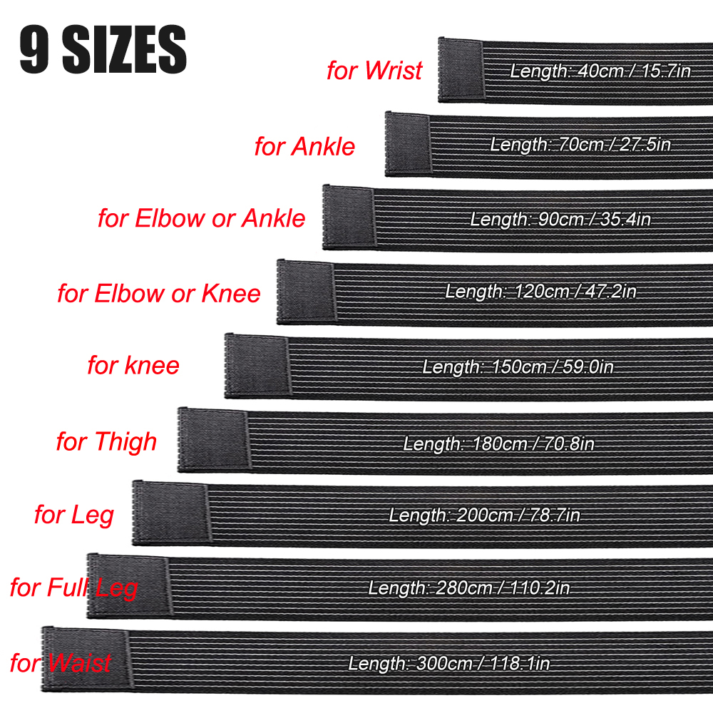 1PCS 40-300cm Compression Band - مراجعة Knee Sleeve Compression وسعره
