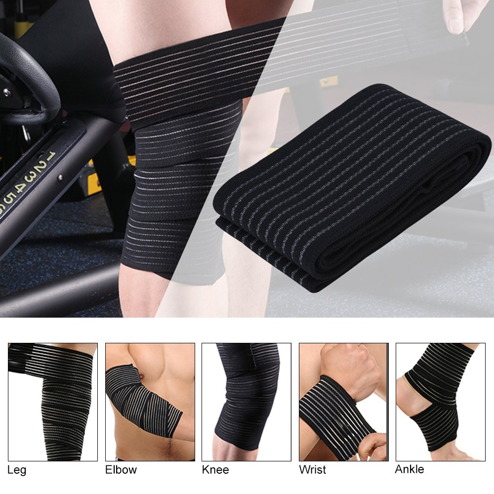 1PCS 40-300cm Compression Band - مراجعة Knee Sleeve Compression وسعره