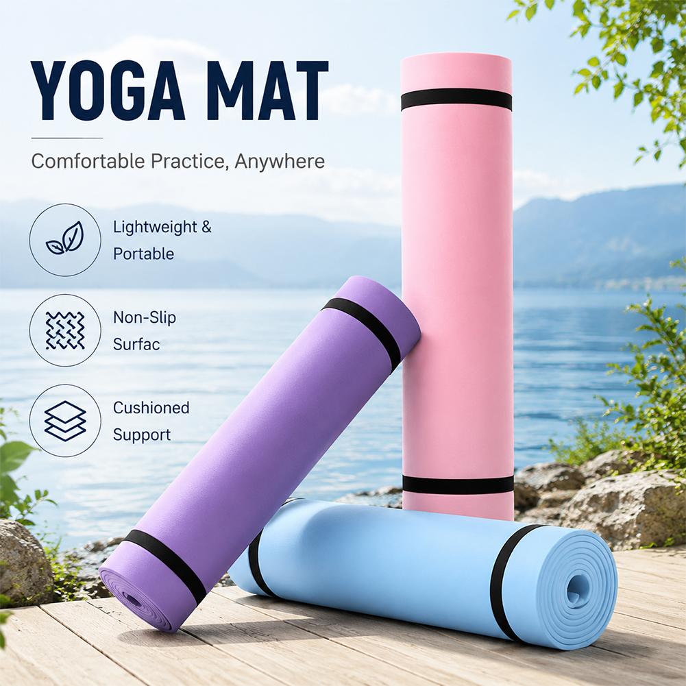 1/2Pcs Thick Yoga Mat Anti-ski - مراجعة Thick Yoga Mat وسعره