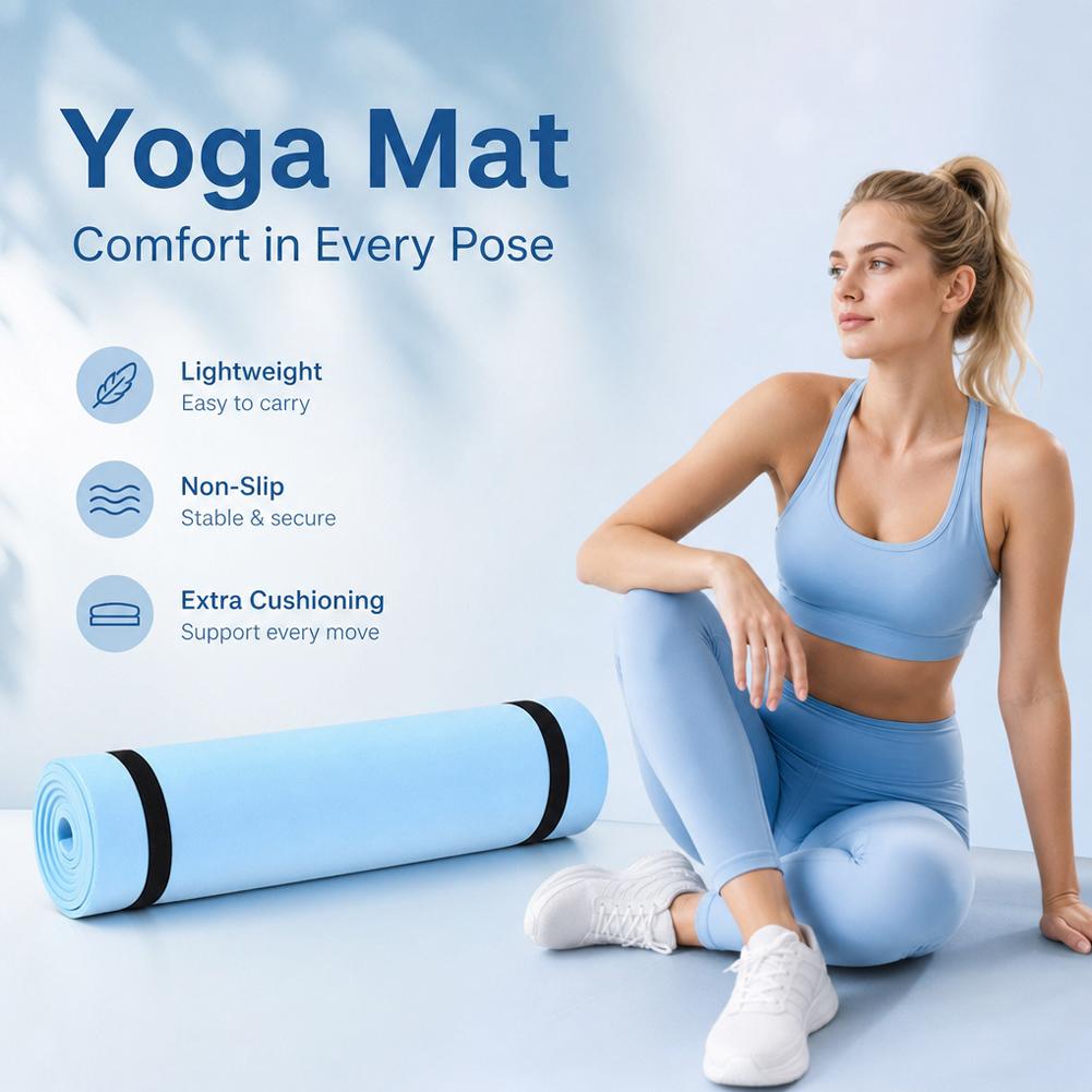 1/2Pcs Thick Yoga Mat Anti-ski - مراجعة Thick Yoga Mat وسعره