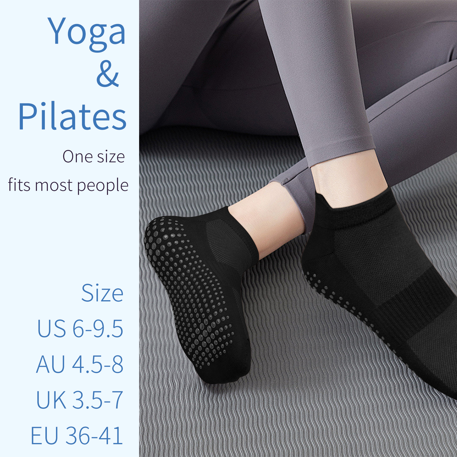 3 Pairs Yoga Socks Women Cotto - مراجعة Yoga Dance & Fitness Center Llc وسعره