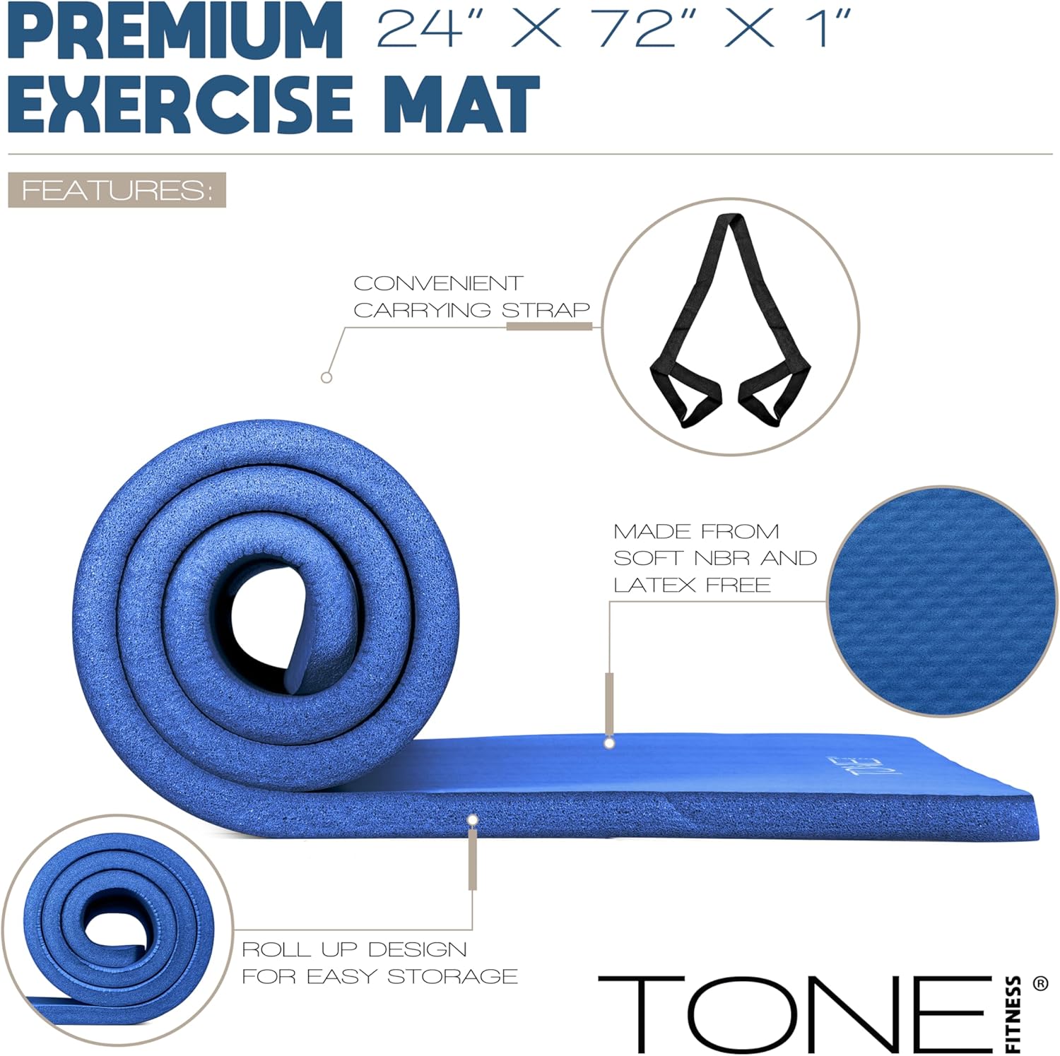 1-Inch Thick Yoga Mat, High-De - مراجعة Thick Yoga Mat وسعره